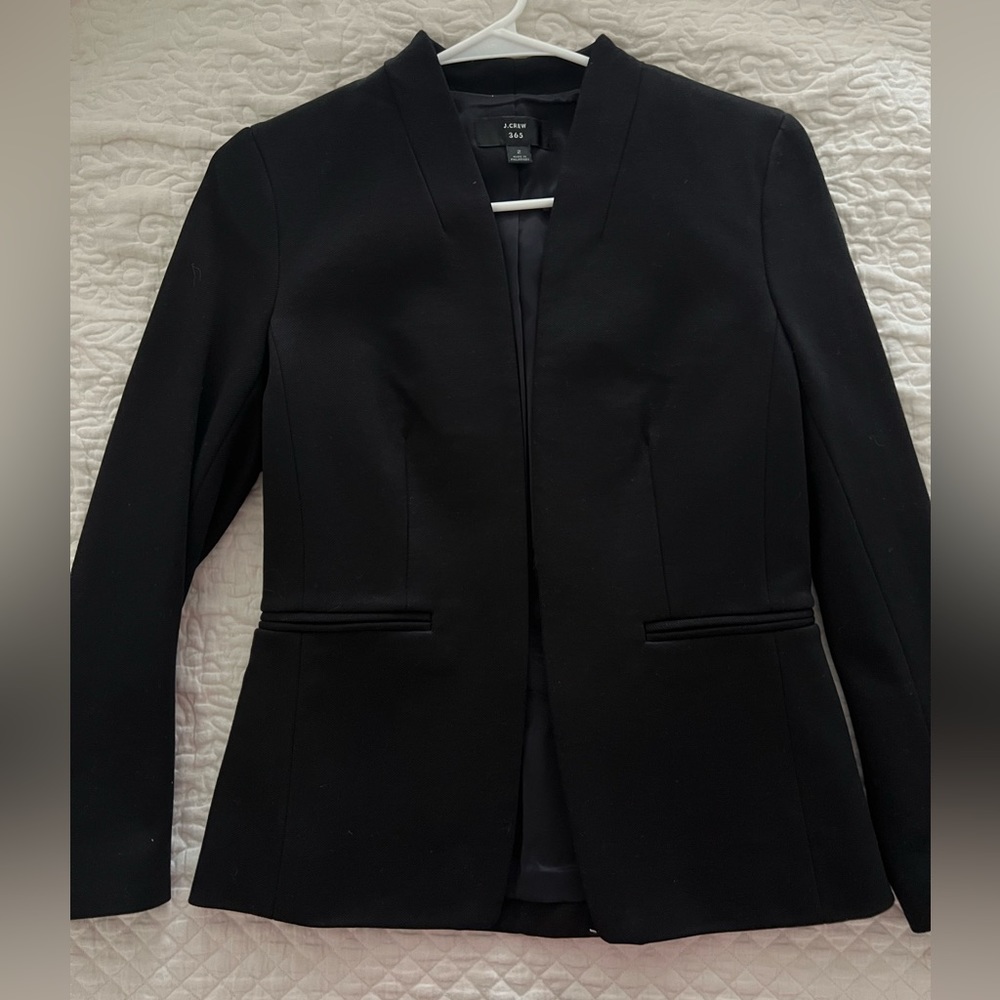 JCrew Black Blazer- Worn Once! Size 2